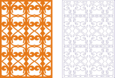 Wall Pattern Panel Design Aaa-137 Free Vector, Free Vectors File