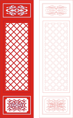 Seamless Panel Design B-047 CDR File, Free Vectors File