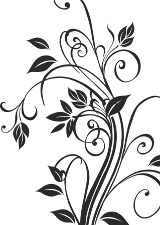 Floral Silhouettes Vector Art Free (.Cdr), Free Vectors File