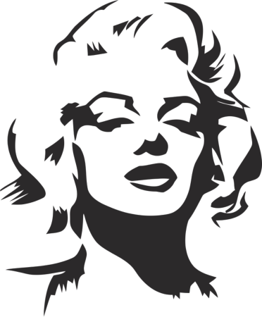 Marilyn Monroe Stencil Free Vector, Free Vectors File
