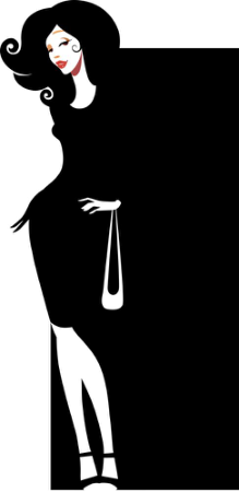 Silhouette Of An Elegant Woman Free Vector, Free Vectors File