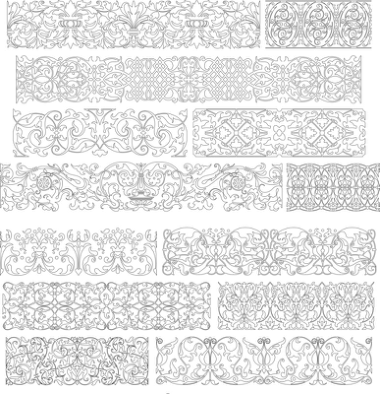 Collection Of Band Ornaments Free Vector, Free Vectors File