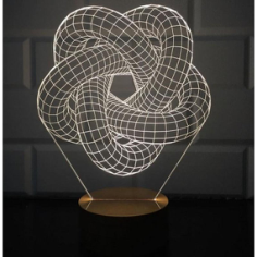 3D Torus Spiral Lamp Vector, Free Vectors File