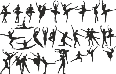 Ballet Dancer Silhouette Vector Set Free Vector, Free Vectors File