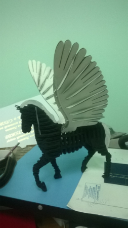 Winged Horse 3D Puzzle Free Vector, Free Vectors File
