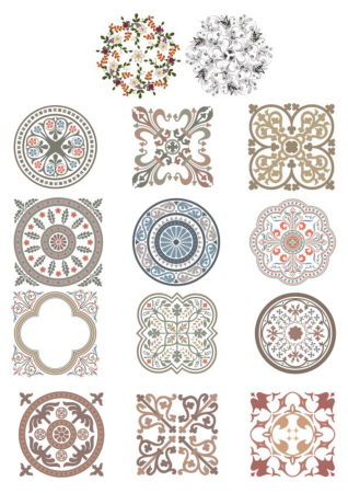 Mandala Vintage Ornaments Vector Set Free Vector, Free Vectors File