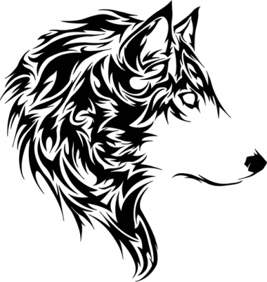 Wolf Stencil Free Vector, Free Vectors File