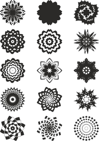 Abstract Flowers Vector Art Free Vector, Free Vectors File