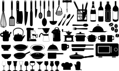 Kitchen Silhouette Vector Set Free Vector, Free Vectors File