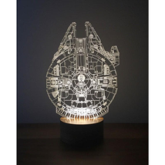 Millenium Falcon 3D Lamp Vector, Free Vectors File