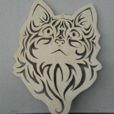 Cute Kitten Face Cat Stencil Free Vector, Free Vectors File