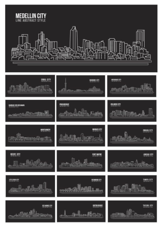 Silhouette Vector World Cities Free Vector, Free Vectors File