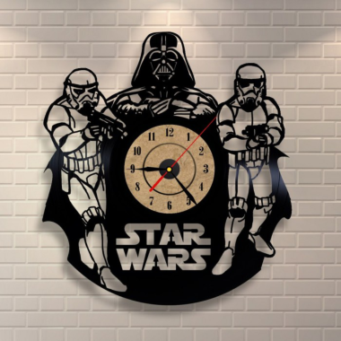 Star Wars Darth Vader Wall Clock And Storm Troopers Free Vector, Free Vectors File