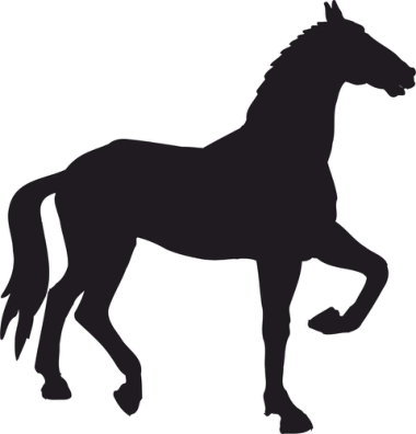 Decal Horse Walks Silhouette Free Vector, Free Vectors File