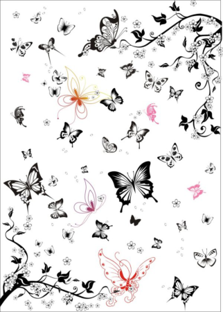 Super Multi Black And White Butterfly Vector Set Free Vector CDR, Free Vectors File