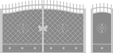 Metal Gate Forged Ornaments Free Vector CDR, Free Vectors File
