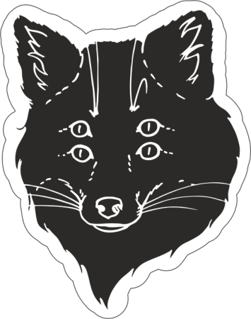 Black Fox Sticker Vector Art Free Vector, Free Vectors File