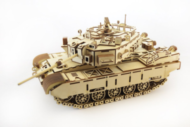 3D Wood Tank Puzzle Kit Engraved Laser Cut Free Vector, Free Vectors File