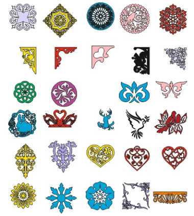 Floral Ornaments Collection Vector Free Vector, Free Vectors File