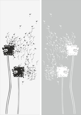 Dandelion Clipart Abstract Flower Sandblast Pattern Free Vector, Free Vectors File