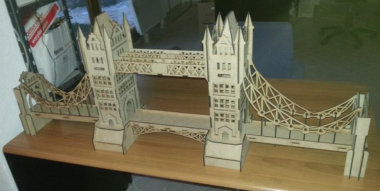 London Bridge 3D Puzzle Model Laser Cut Free Vector, Free Vectors File