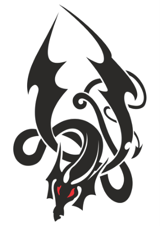 Japanese Dragon Tattoo Stencil Free Vector, Free Vectors File