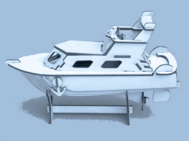 Yacht Laser Cut Puzzle Model Free Vector, Free Vectors File