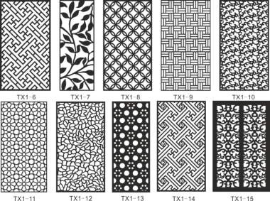 Cnc Jali Cutting Pattern Collection CDR File, Free Vectors File