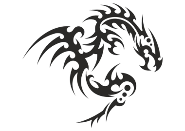 Dragon Silhouette Free Vector, Free Vectors File