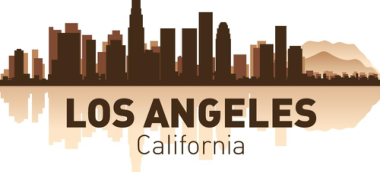 Los Angeles City Skyline Silhouettes Vector Set Free Vector, Free Vectors File