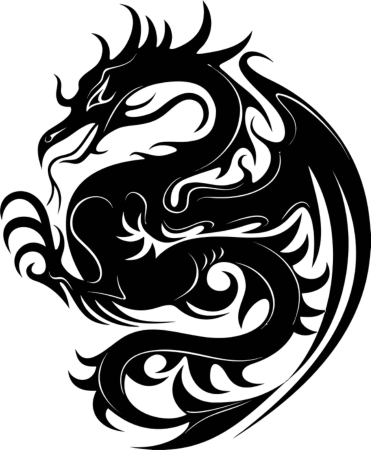 Dragon Stencil Free Vector, Free Vectors File