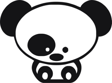 Panda Car Sticker Free Vector, Free Vectors File