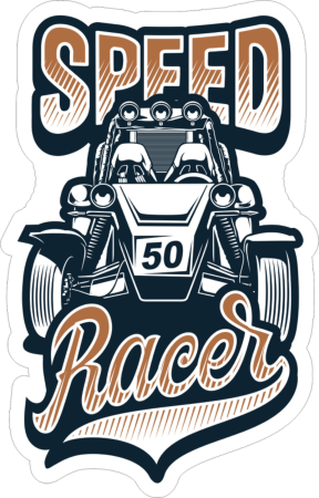 Speed Racer Sticker Free Vector, Free Vectors File