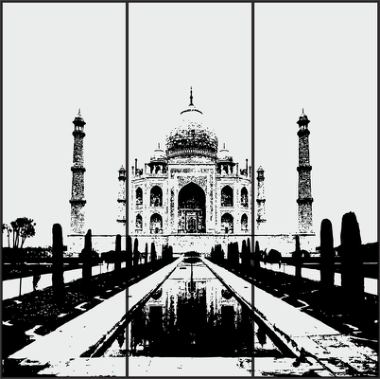 Sandblasting Design Taj Mahal Free Vector, Free Vectors File
