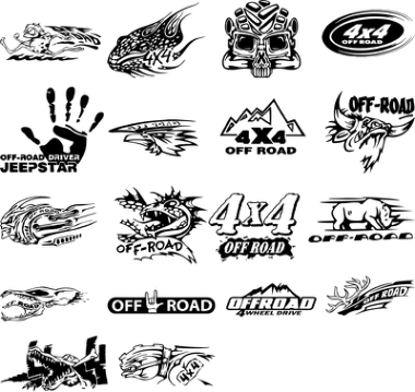 Stickers For Car Free Vector, Free Vectors File