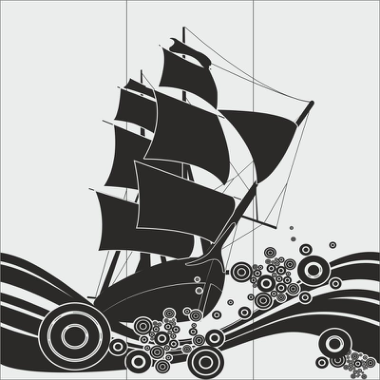 Ship Glass Etching Sandblasting Patterns Free Vector, Free Vectors File