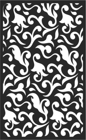 Black And White Floral Seamless Pattern CDR File, Free Vectors File