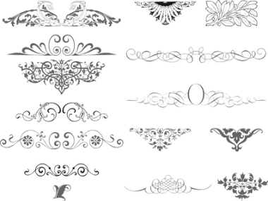 Ornaments Collection Free Vector, Free Vectors File