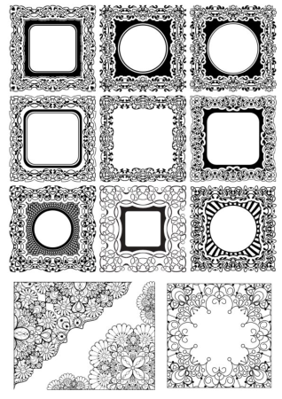 Abstract Floral Borders Free Vector, Free Vectors File