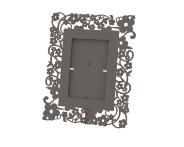 Flowers Picture Frame Laser Cut Free Vector, Free Vectors File