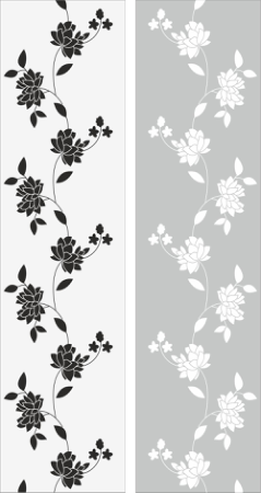 Flowers Glass Decal Free Vector, Free Vectors File