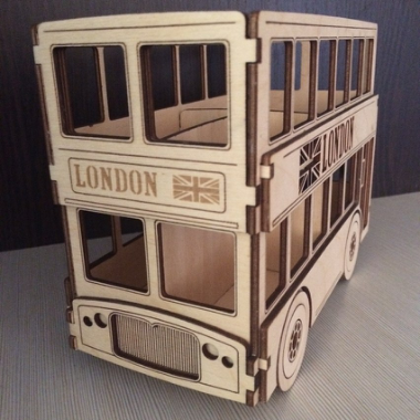 London Bus 3D Puzzle Free Vector, Free Vectors File