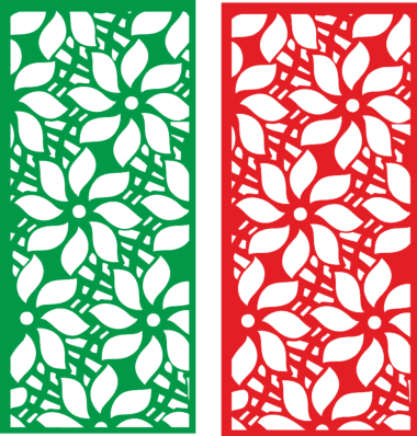 Flower Partition Screen CDR File, Free Vectors File
