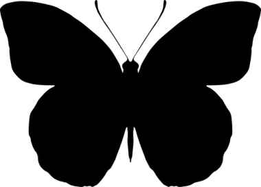 Butterfly Silhouette Vector Art Free Vector File, Free Vectors File