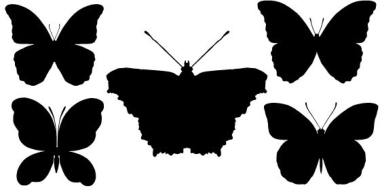Butterfly Silhouettes Free CDR Vector, Free Vectors File