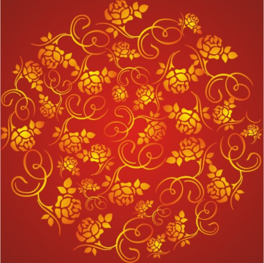 Luxurious Gold Flower Background Free Vector, Free Vectors File