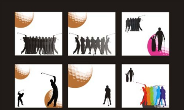 Golf Figure Silhouettes Free Vector, Free Vectors File