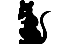 Rat Standing Silhouette DXF File, Free Vectors File