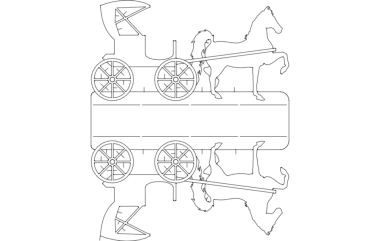 Cart DXF File, Free Vectors File