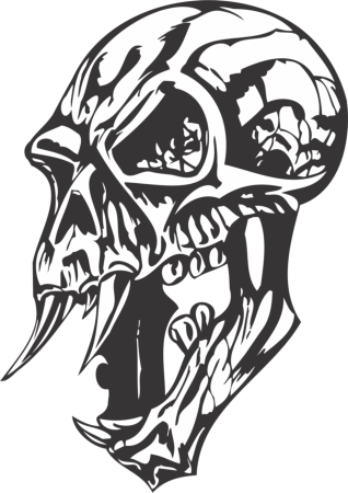 Skulls Cut File DXF File, Free Vectors File